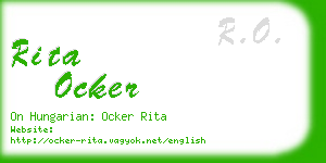 rita ocker business card
